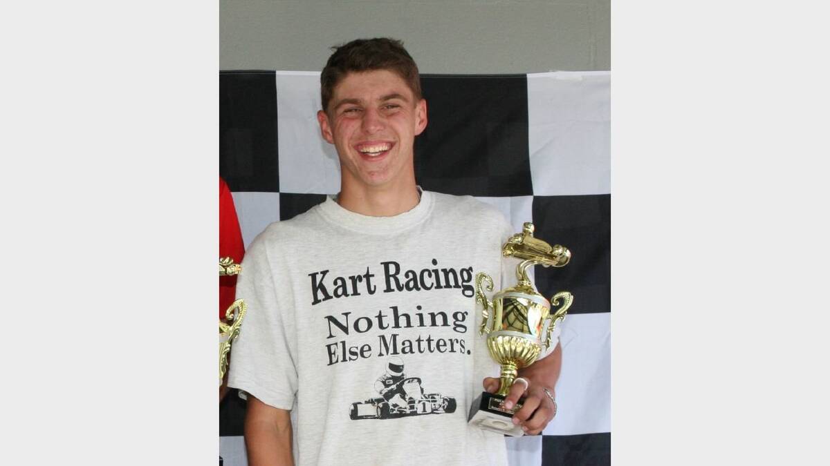 STRONG SUPPORT: 18-year-old Mitchell Gatenby was seriously injured in an accident on Sunday. Mitchell is a talented go-kart driver.