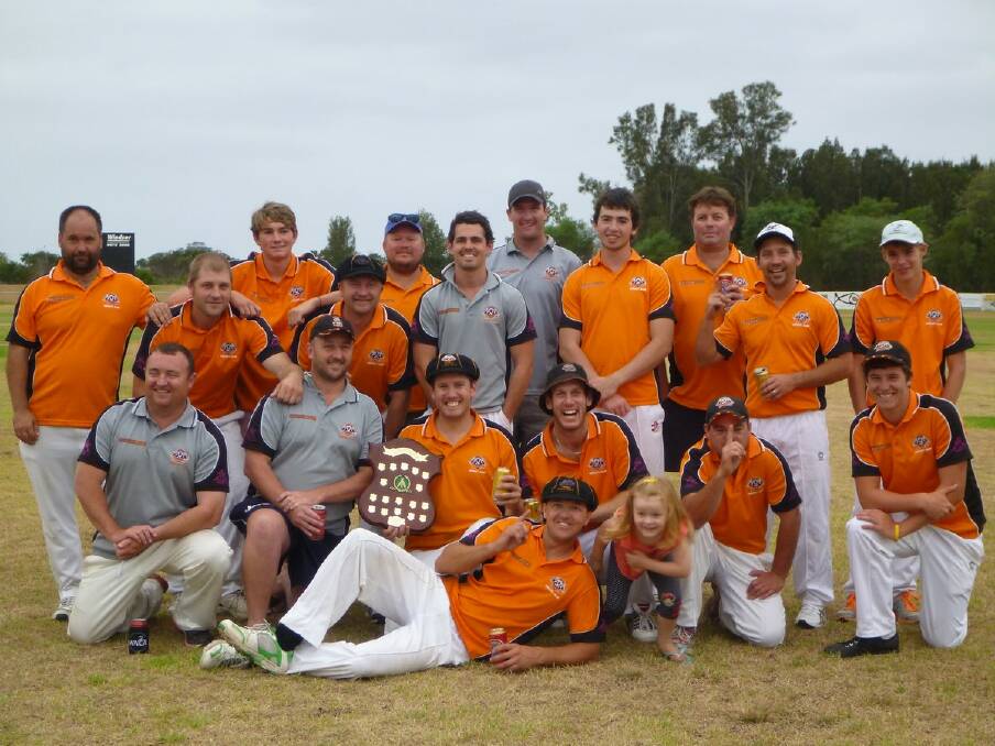 WINNERS: The Bay Tigers after taking out the A grade and B grade T20 finals on Saturday. (Back, from left) Dave O’Toole, Dan Smith, Jake Cooper, Andrew Malcolm, Petri Patrika, Shaun Creswell, Matt Ryan, Luke Condon, Murray Cooper, Kirk Hargreaves, Lleyton Pattinson, (front, from left) Lindsey Worne, Chad Pickett, Gavin Smart, Mick Smart, Neve Smart, Paul Brown, Mark Boyles and (front, centre) Gavin Ladmore celebrate.