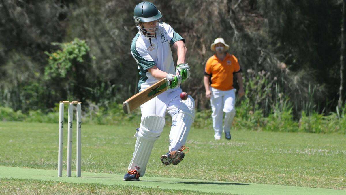 PULL SHOT: Tuross Head batsman Nathan Carruthers will need to post a big score tomorrow if his side is to have any chance of beating the table-topping Bay Tigers Black. PHOTO: Dean Benson.
