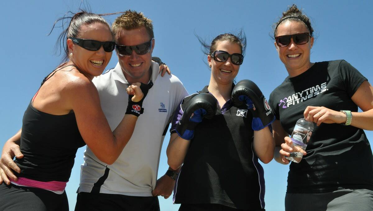 TOP TRAINERS: Some of the Eurobodalla’s most popular personal trainers (from left) Mel Kauffman, Scott Buck, Bridie Fahey and Shanon Paine have some handy holiday hints. PHOTO: Dean Benson.