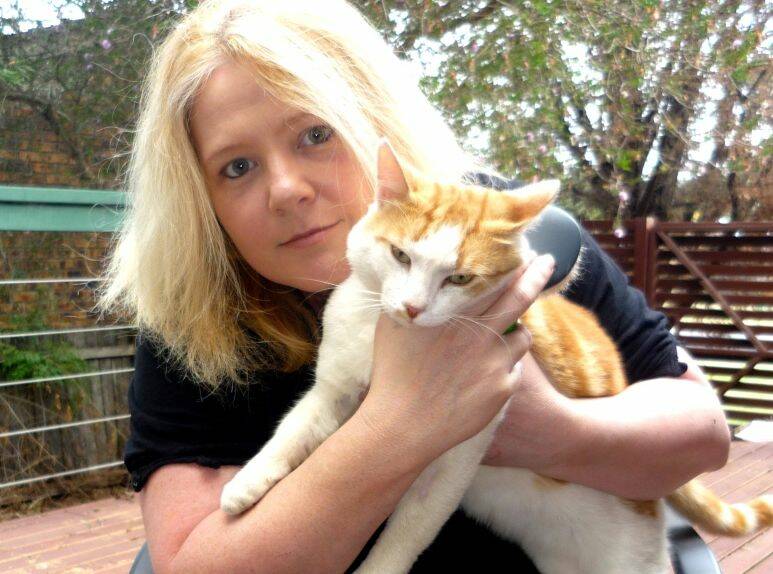 WHEN MEGAN MET JENNY: Megan Hill has launched a social media campaign for a feline survivor.