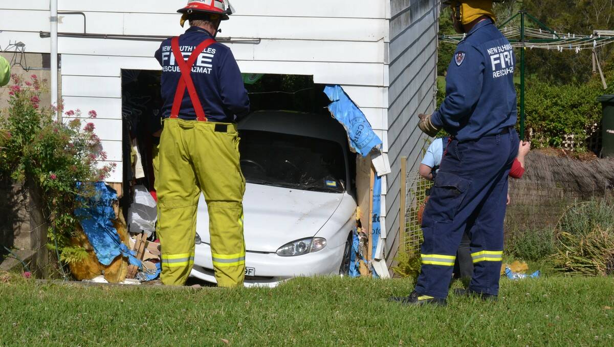 A car crashed into a house in Batemans Bay.