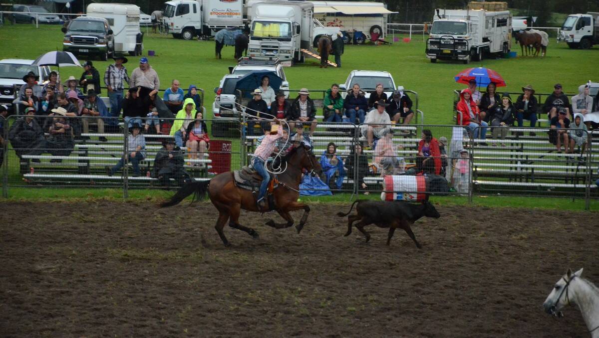 There were thrills and spills at the Moruya Rodeo on New Year's Day.