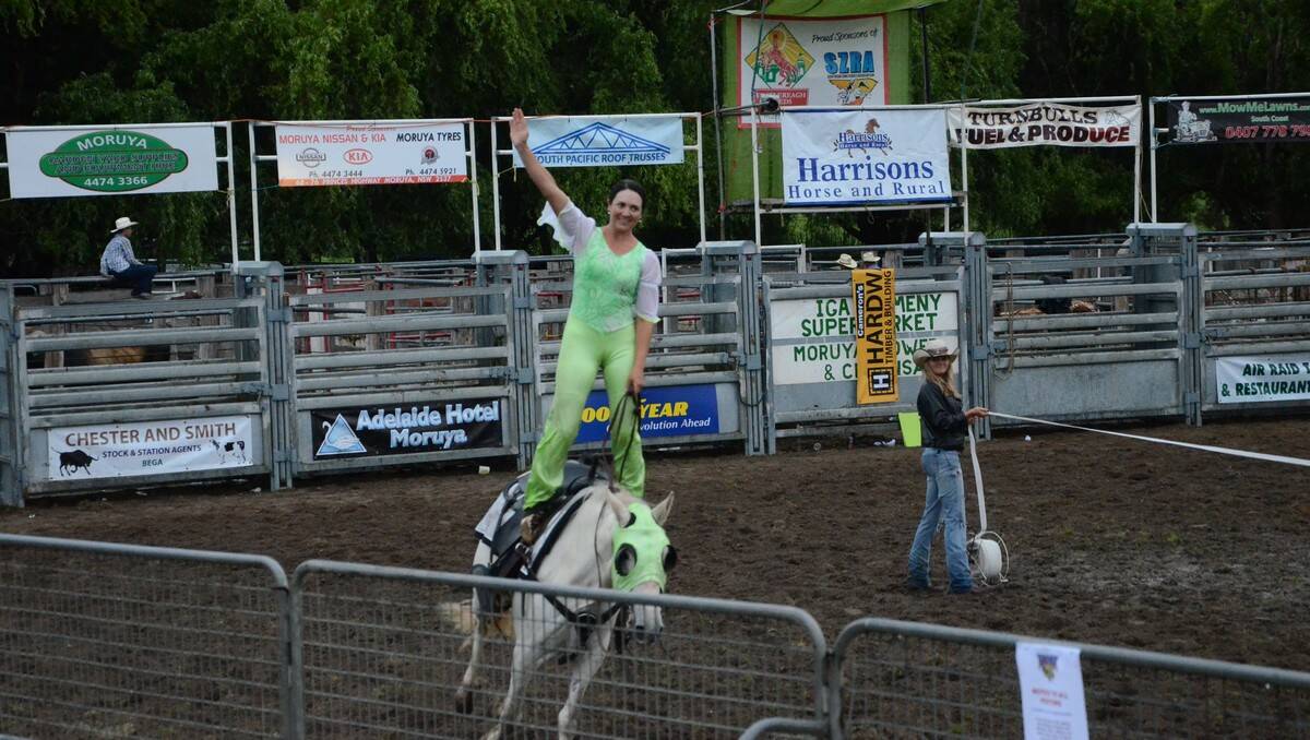 There were thrills and spills at the Moruya Rodeo on New Year's Day.