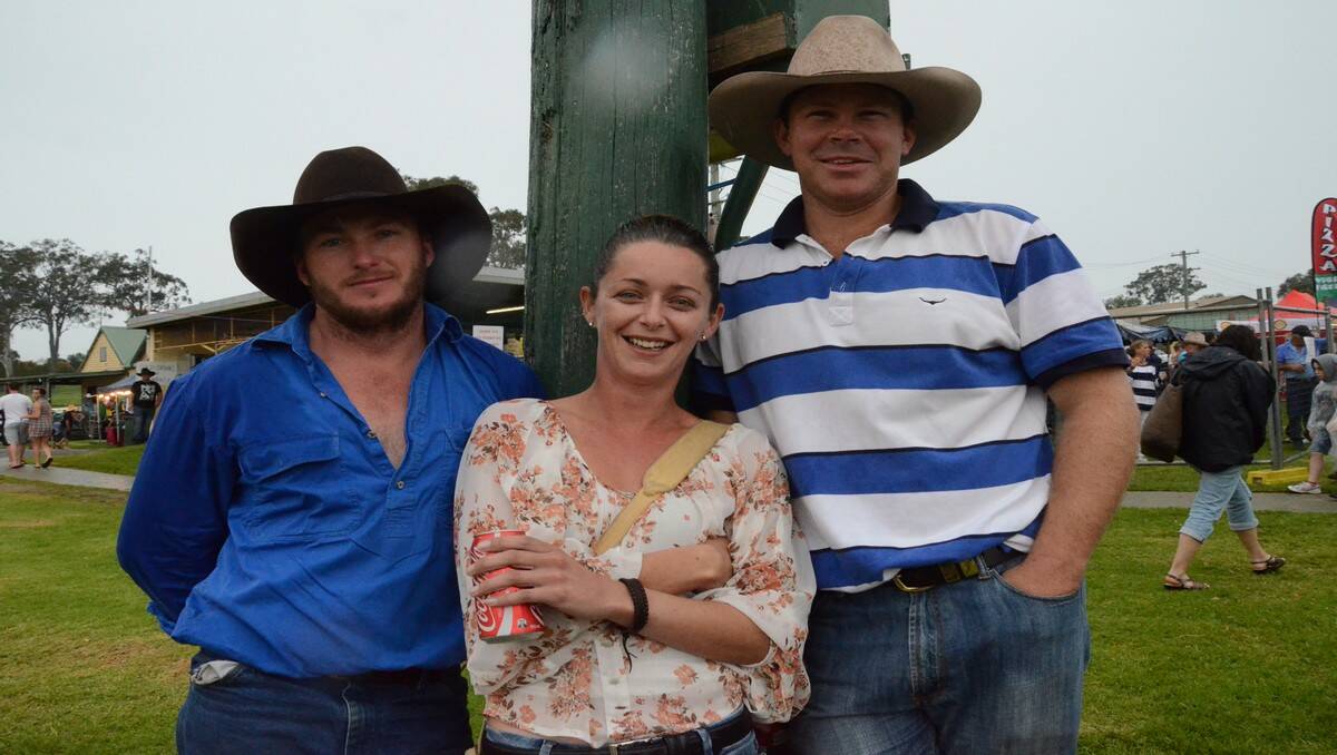 Hundreds of people braved the rain to watch all the action of the Moruya Rodeo on New Year's Day.