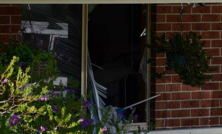 Two men forced their way in to a Sufside home by smashing a window this morning.