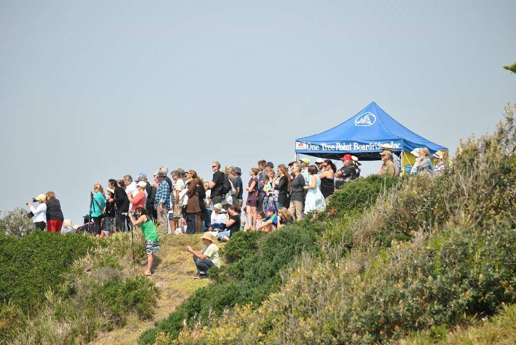 Paddle out for local surfing legend and restaurateur Ian Hockey who passed away on Monday, September 23. Crowds lined the headland to watch the ceremony.