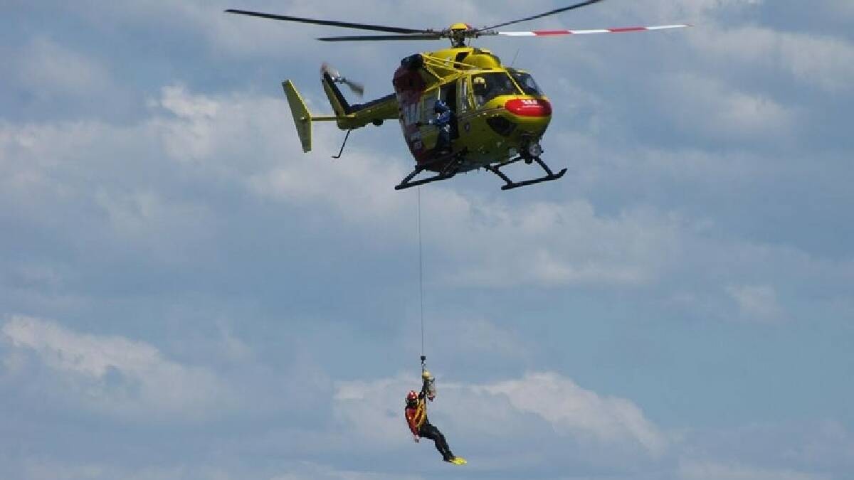 BROULEE: The Westpac Life Saver helicopter crew underwent training at Broulee this week to skill up for the summer season.