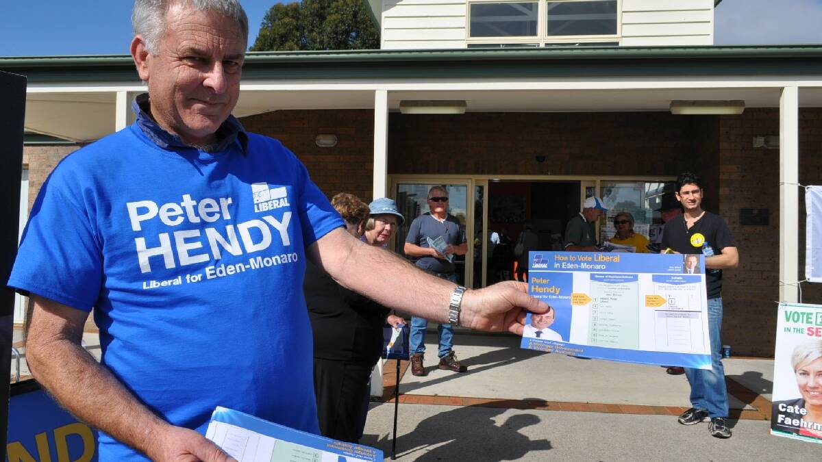 Allan Brown was supporting Peter Hendy at Batemans Bay Community Centre. 