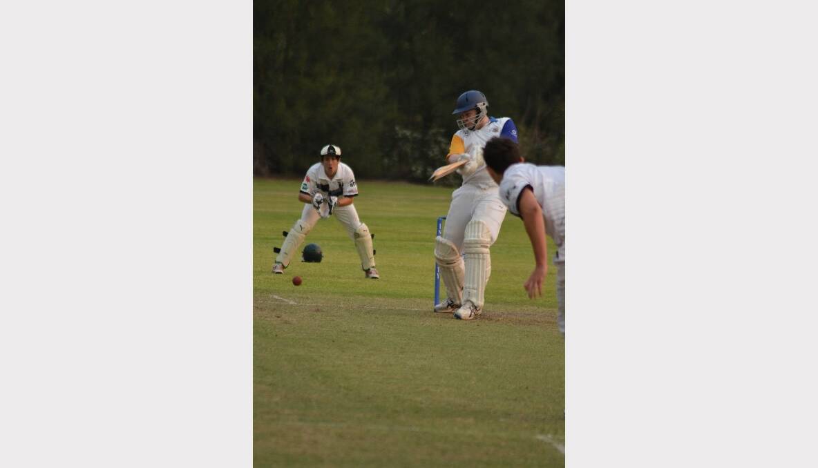 BOMADERRY: Bomaderry's Paul Sawkins plays a nice shot in during his knock of 57 against Berry-  Shoalhaven Heads at Bomaderry Oval. Photo: PATRICK FAHY