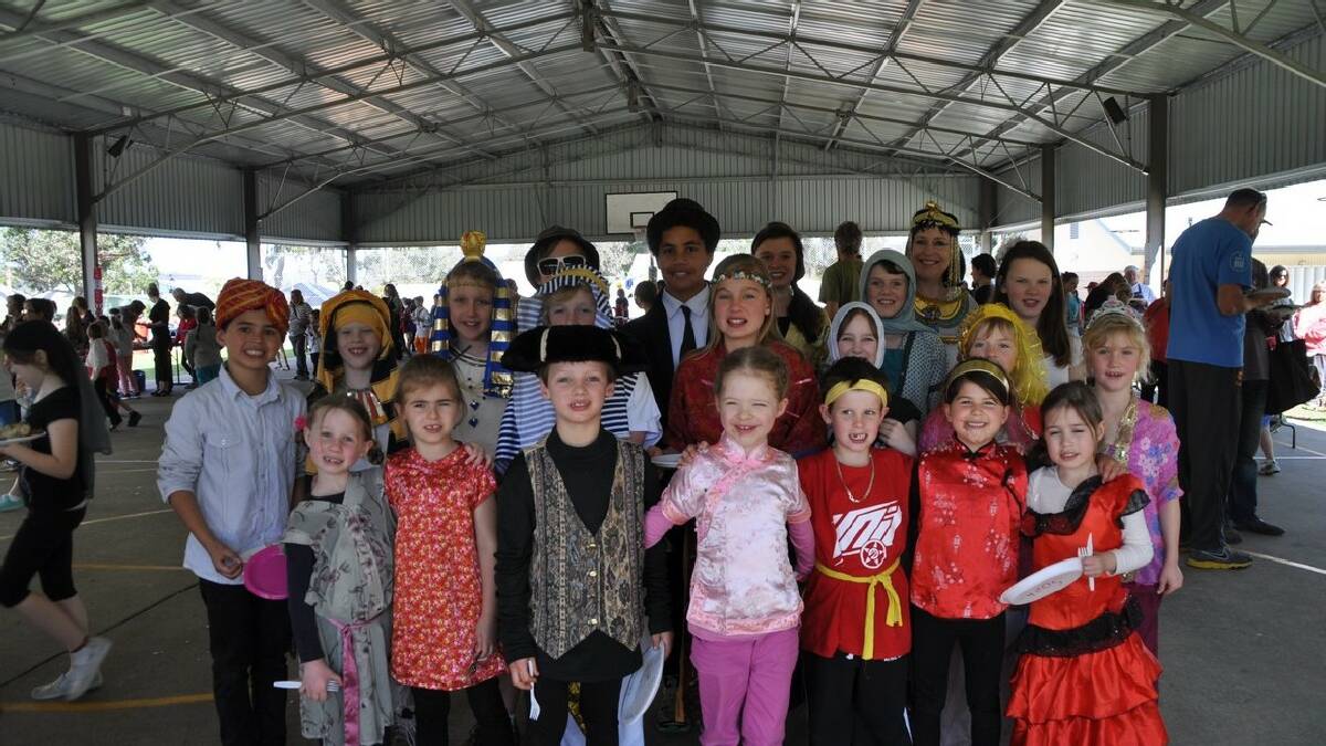 PAMBULA: Students from Pambula Public School dressed in the costumes from the countries they are studying for their annual International Food Day.