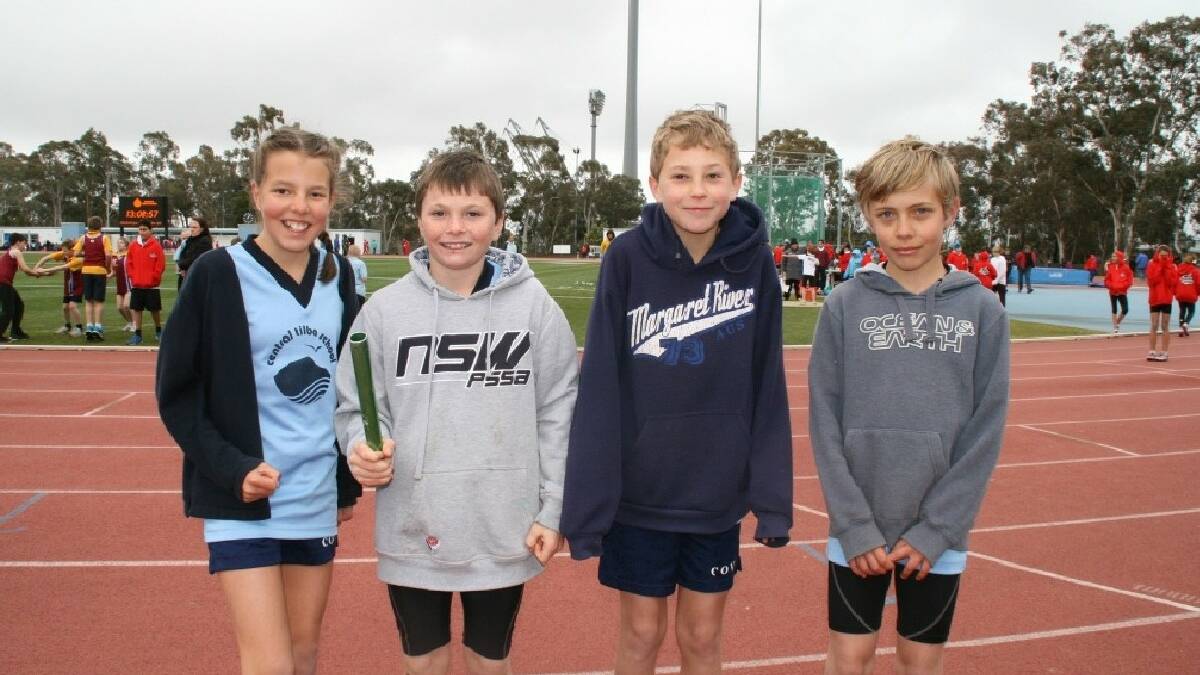 TILBA: Four athletes from Central Tilba Public School travelled to Canberra to take part in the South Coast Regional PSSA Athletics   Championships.  Libby-Lee, Coupar, Tom and Tommy competed in the small schools relay finished second.
