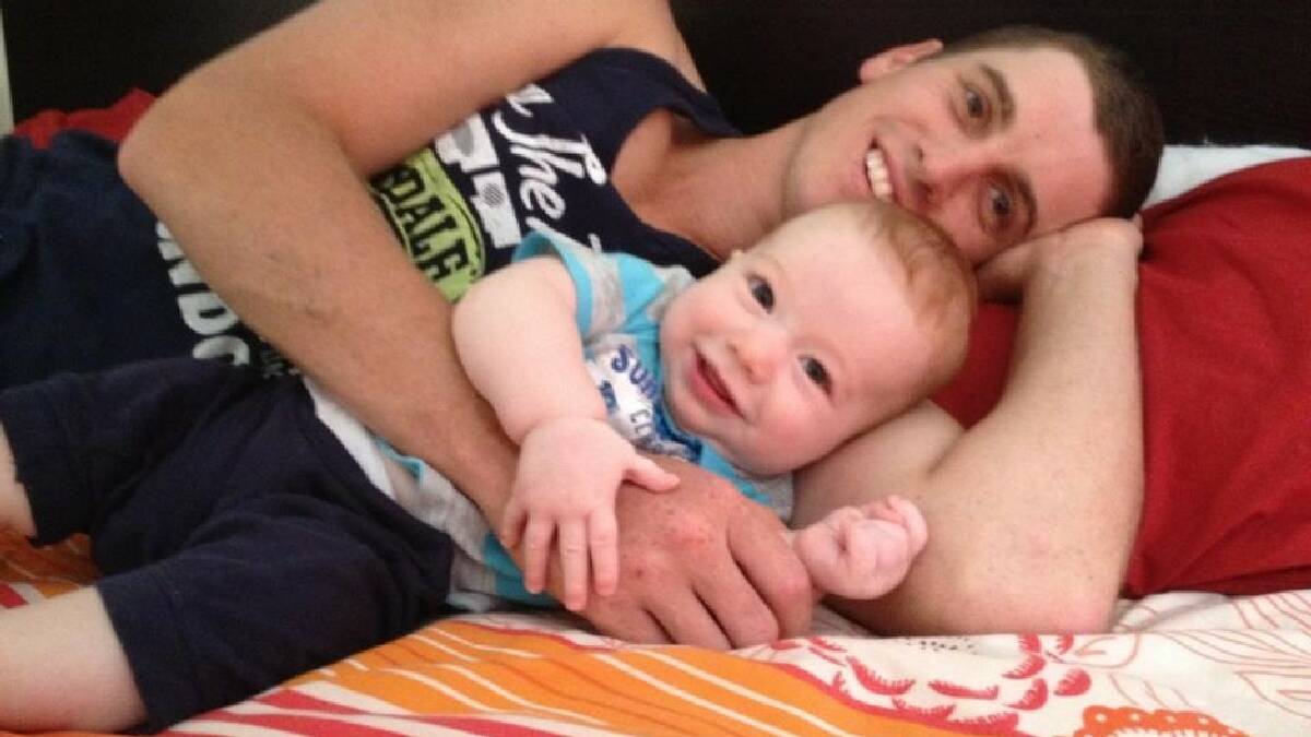 Jai with his dad Pat. Jai  was born four days before Father's Day in 2012 - the perfect gift. 