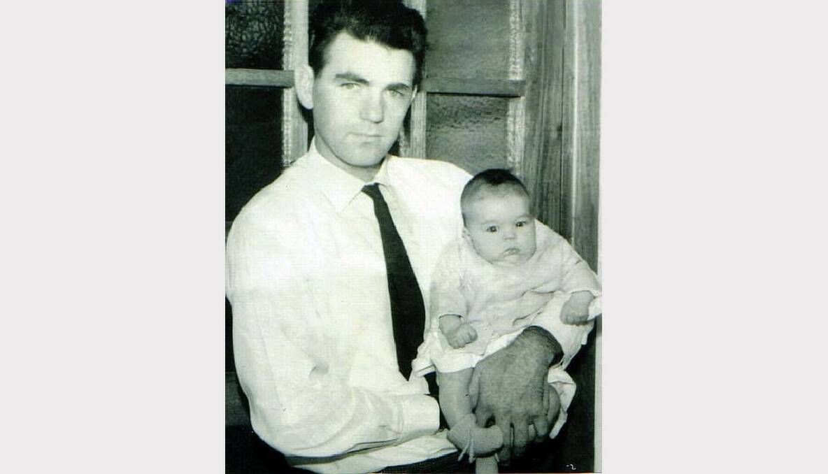 Cath Lawarik with her dad, Charles Duffy. 