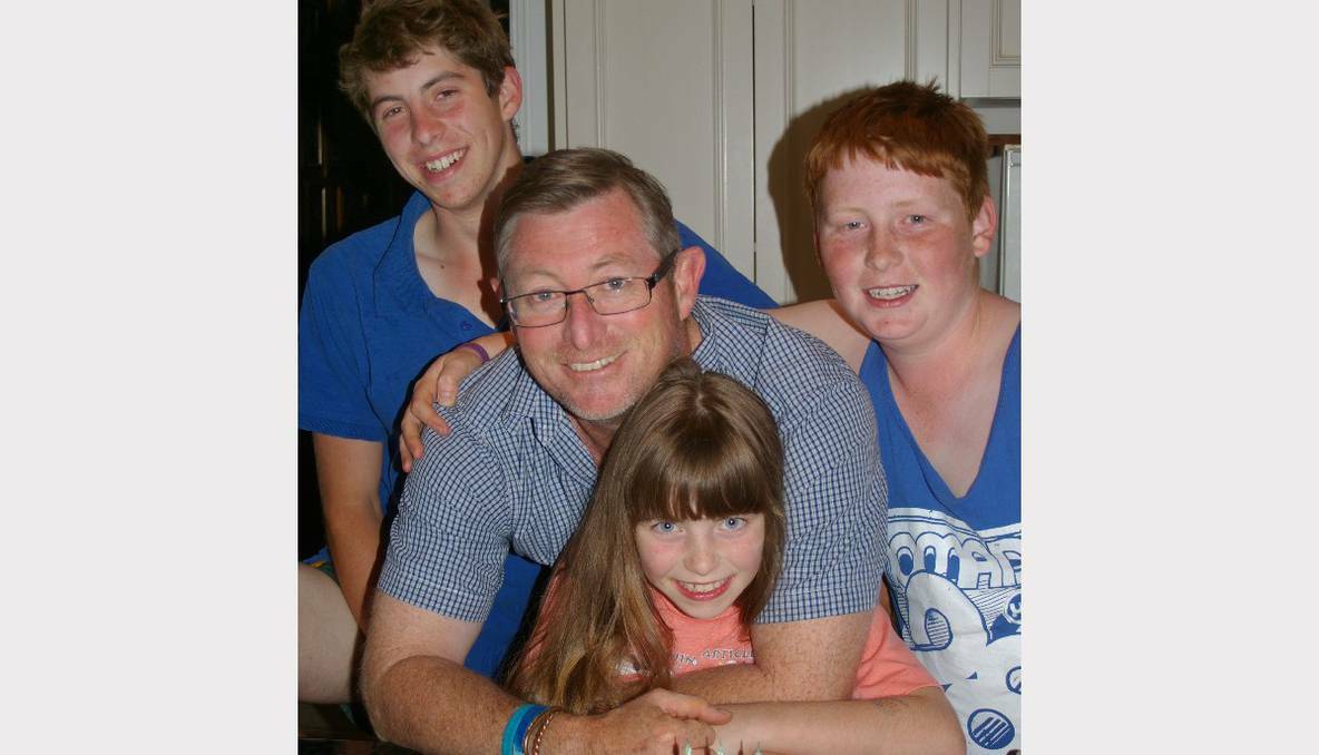 Robert Crawford with his sons Alexz, Nick and his daughter Iszi.