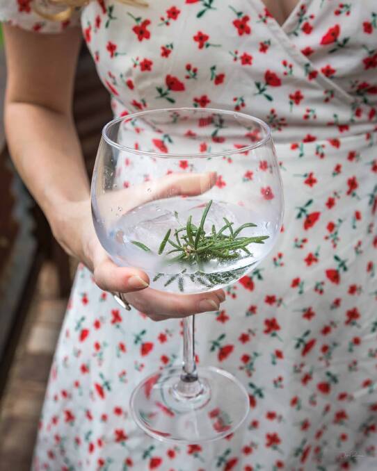 North of Eden's classic G&T cocktail, one part gin and two parts Fevertree Mediterranean Tonic with rosemary garnish. Photo: David Rogers