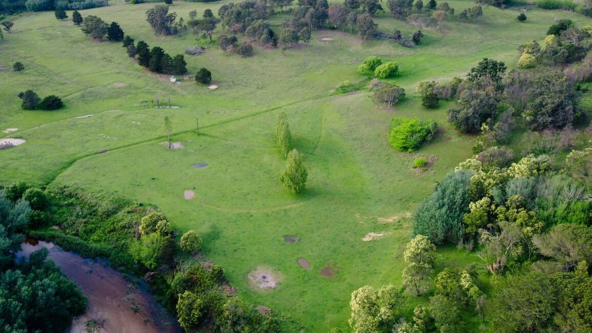 Pictures of the current overgrown paddock where the old Kameruka Golf Course was. Photo: Adrian Logue/Golf Australia Magazine 