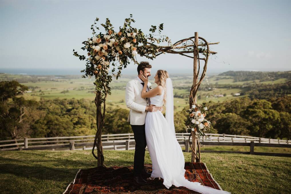 Small is stunning: Meg and Adrian's 200 person wedding in Brisbane became a 20 person initmate affair in Gerringong. Image: Matt Ashton Photography