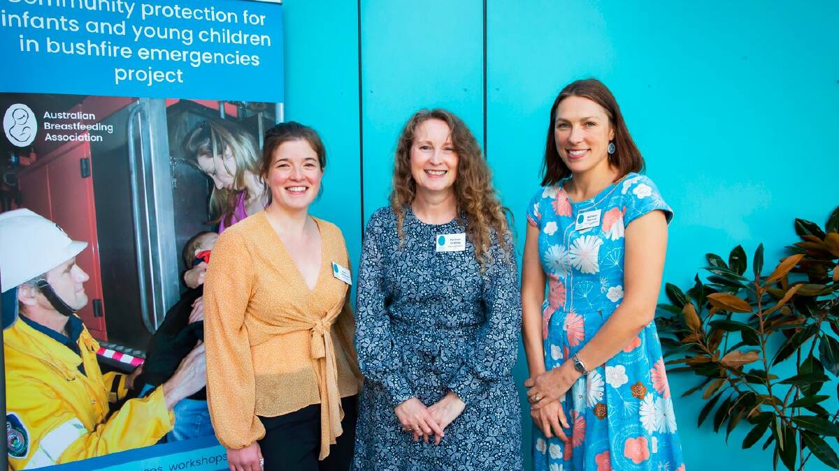 Project officer Kate Turtiainen, project and research lead Karleen Gribble, and community engagement officer Michelle Hamrosi at the project launch in Moruya on Wednesday, August 31. Picture supplied 
