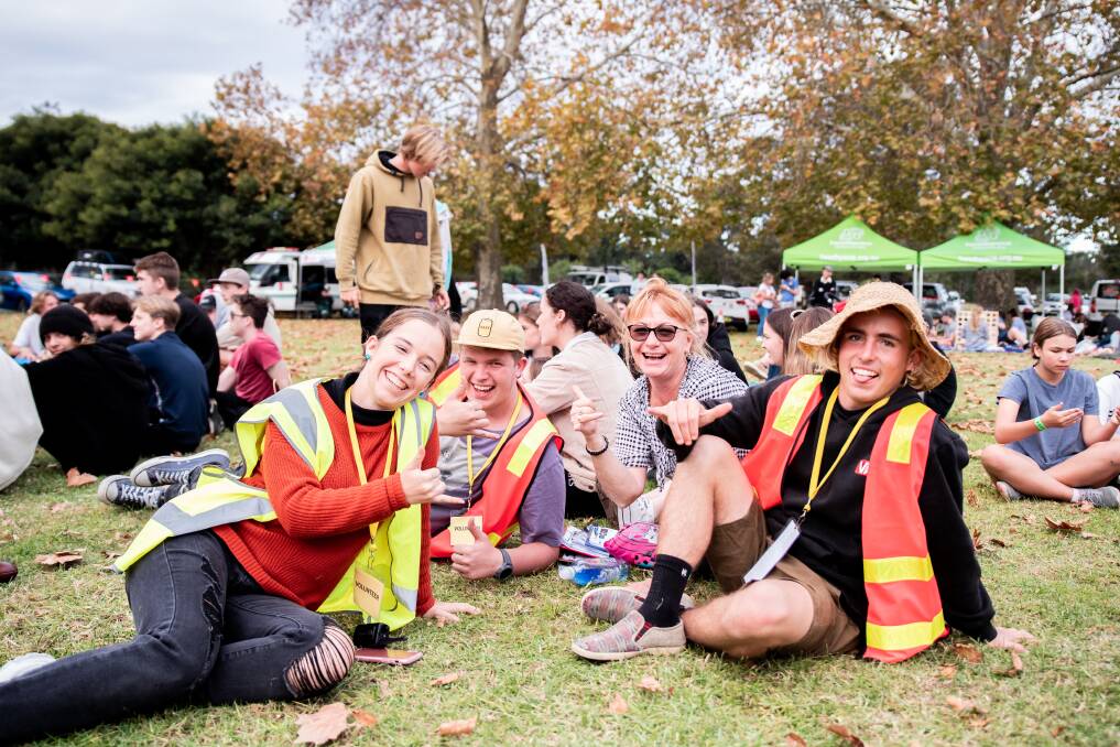 TAFE students volunteer at this years Currents all ages music event. Photo: Supplied 