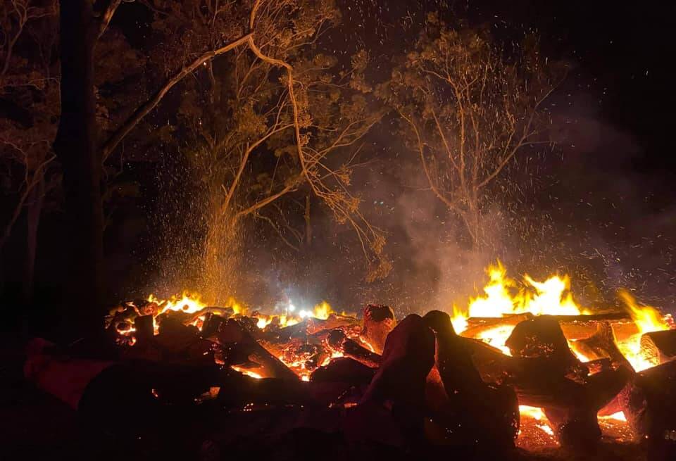 The hardwood burned fiercely and quickly. Photo: Broulee RFS