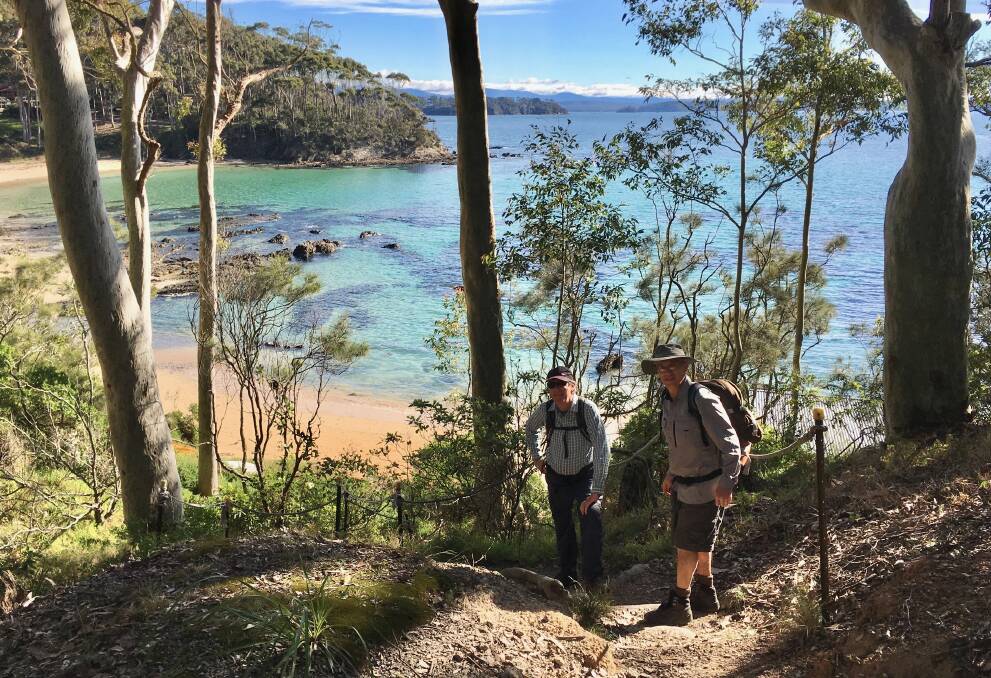 Brian Mercer and Martin Ransom at Circuit Beach. Picture: Batemans Bay Bushwalkers. 