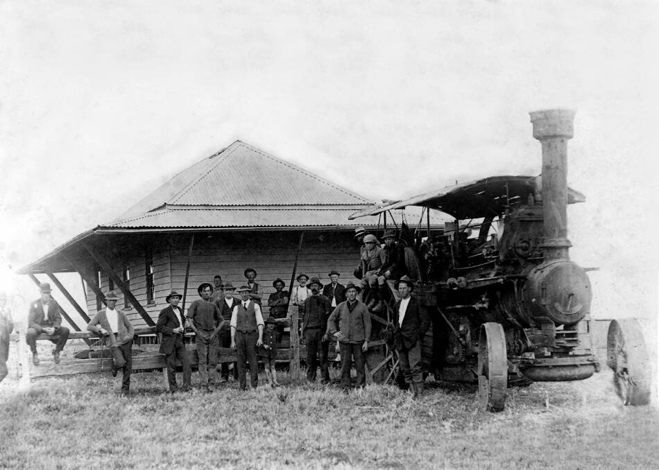 Abe Louttit's home being moved in 1921.