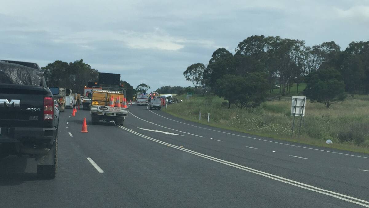 Police on site at the fatal crash in Bergalia that took the life of a 17-year-old girl.