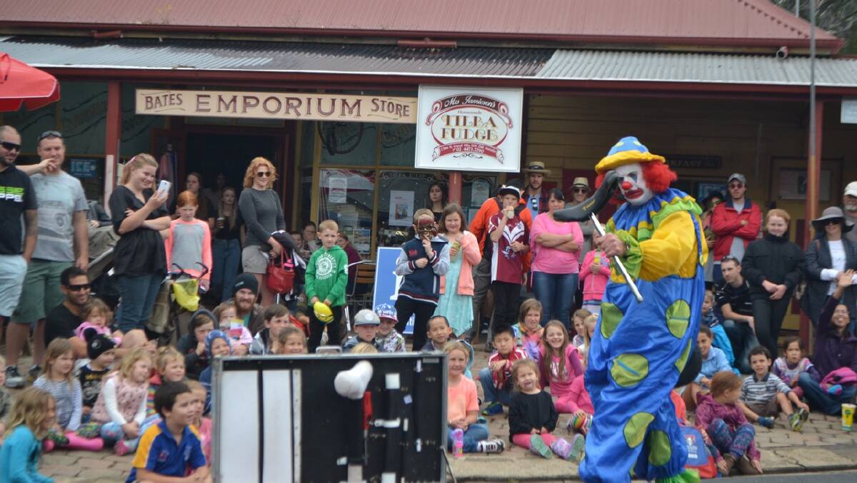 An image from the 2015 Tilba Festival in front of Bates Emporium.