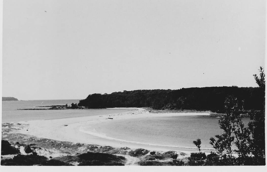A picture of Broulee Island taken in the early 20th century.