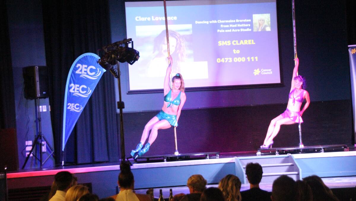 Clare Lovelace (left) dances with her coach Charmaine Brereton.