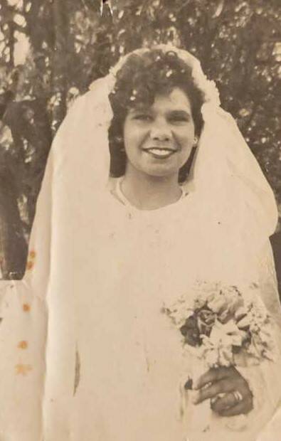 Beryl Brierley on her wedding day in 1952.