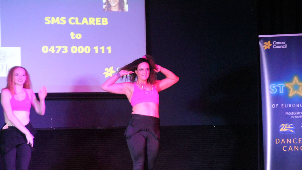 Clare Burke dancing with Rebecca McCahon.