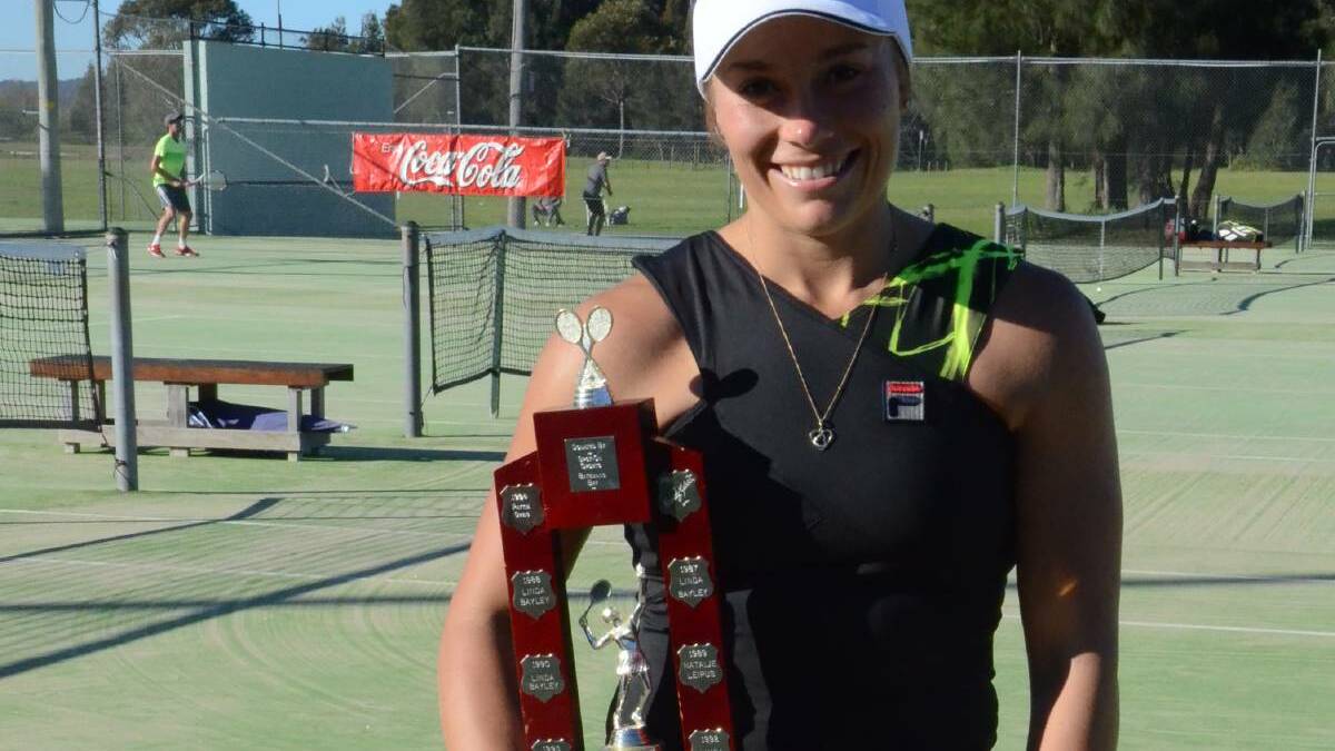 Ashley Keir, winner of the 2016 Open Women's Singles Tournament at the South Coast Tennis Open.