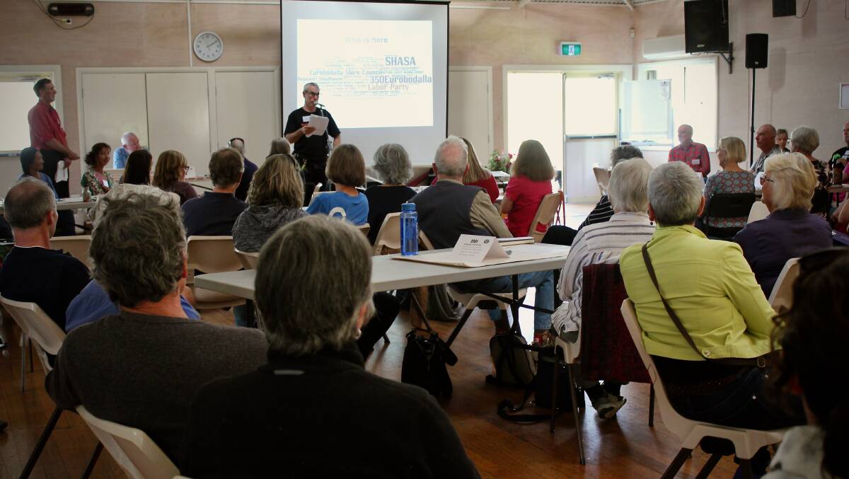 Jack Egan welcomes people to the Climate Solutions for The Eurobodalla Forum.