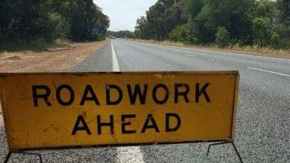 Roadworks in Mogo to reseal and resurface the Princes Highway