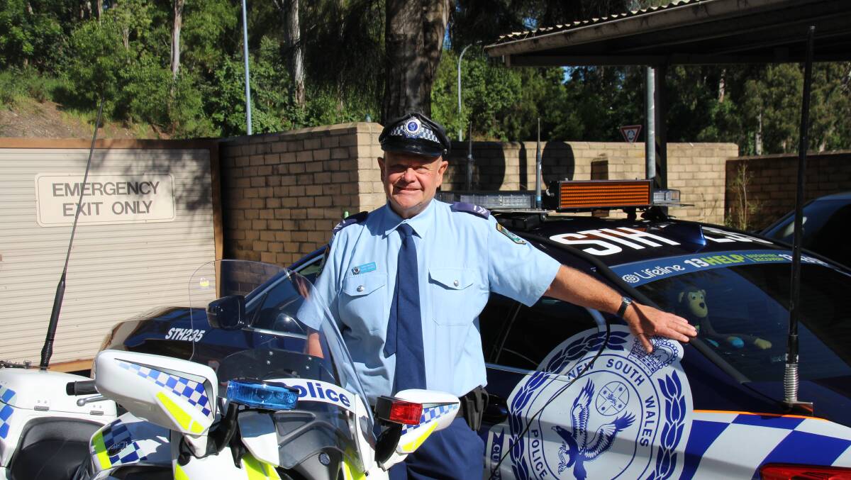 Senior Constable Mark Dawes of the Batemans Bay Highway Patrol retired on Friday after 35 years on the police force.