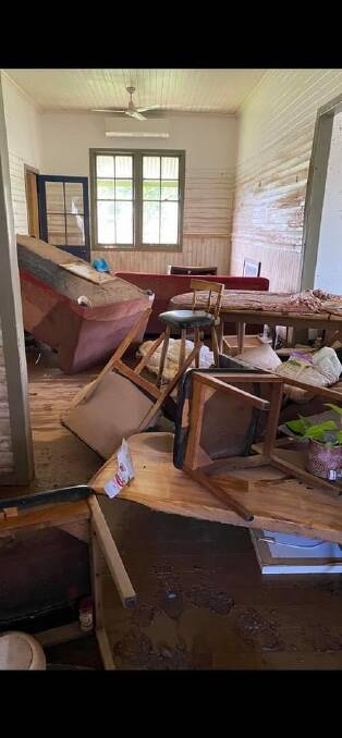 Inside Meaghan's flood-ravaged home. Picture: supplied
