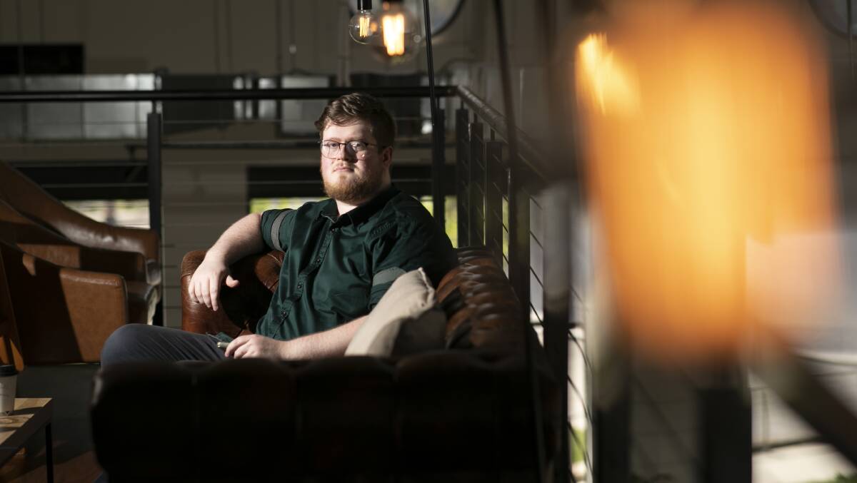 Canberra COVID survivor Cameron Melling wants young people to get vaccinated. Picture: Keegan Carroll