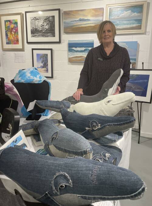 Lilli Pilli's Anne Bruce creates plush whales from recycled denim, and sells them at the Gallery Mogo.
Photo: James Tugwell