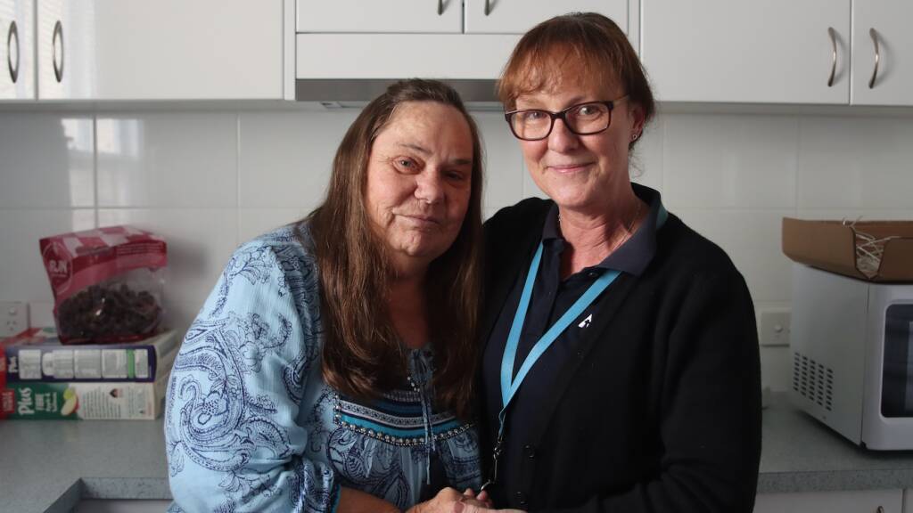 Iris in the kitchen of her new home with her Anglicare case worker, Maryanne.
Source: Anglicare NSW South, NSW West and ACT