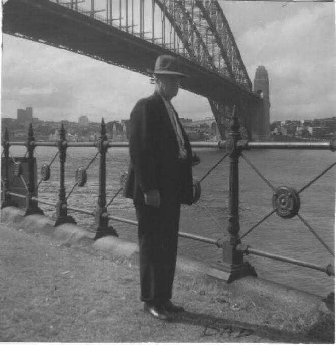 John A Gilmore at the Harbour Bridge. Picture supplied.