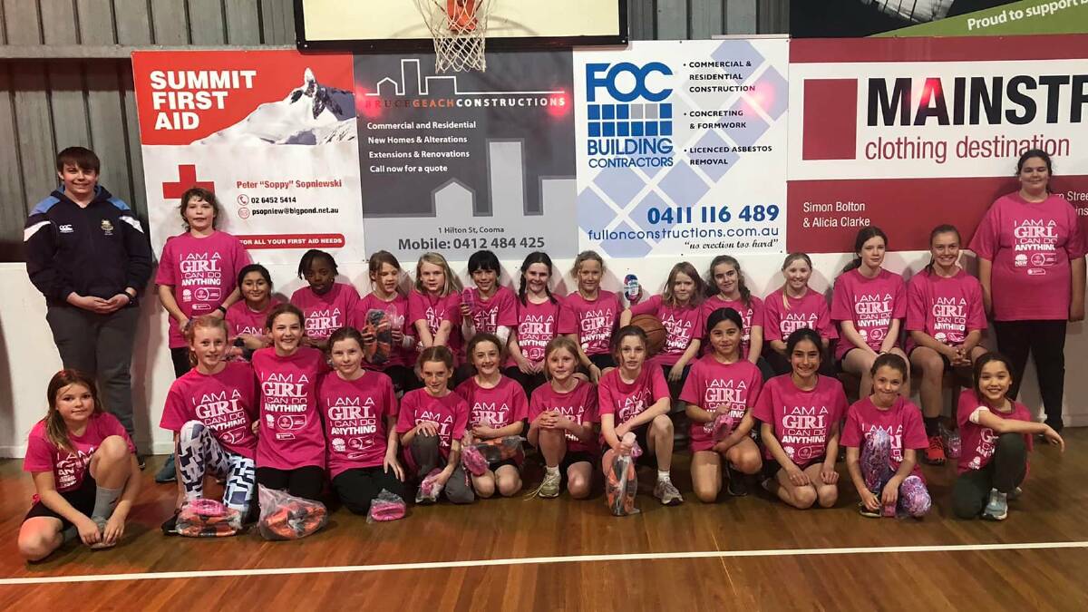 Athletes at a recent I am a Girl basketball session in Cooma.
Picture: supplied