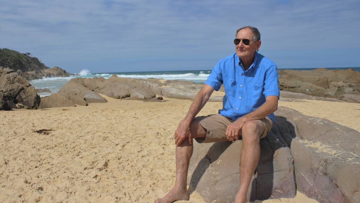 Dr Andrew Short at South Head Beach, Moruya Heads where he swims daily. 
