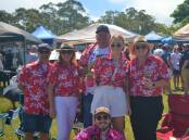 This family went with the matching Hawaiian shirts look at the Moruya Cup on Monday, January 3. PHOTOS: James Tugwell