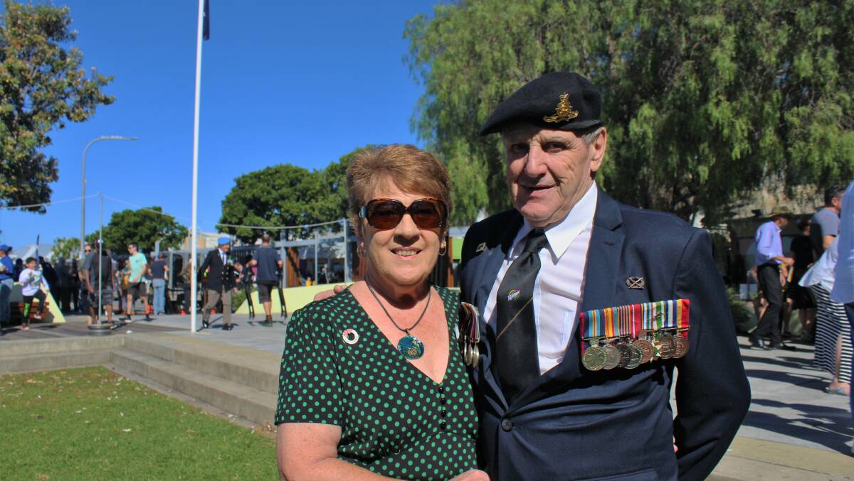 Rose and Rob Rayner at the Batemans Bay Honour Stone.