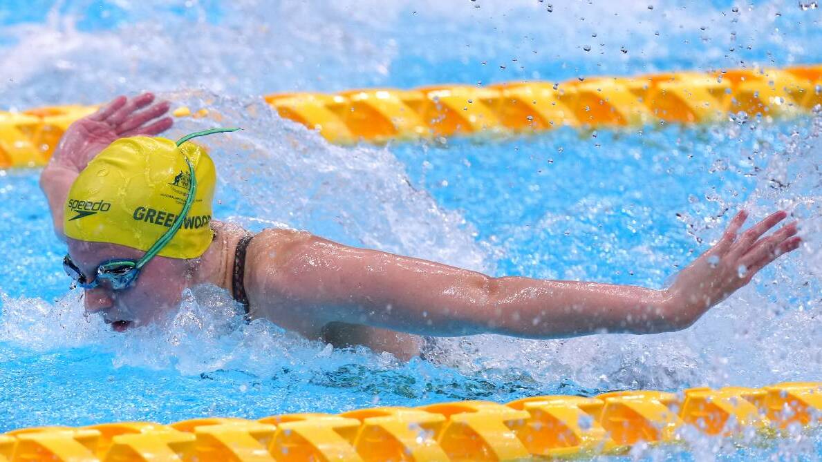 READY TO RACE: Sussex Inlet's Jasmine Greenwood competes in the S10 women's 100-metre butterfly race in Tokyo. Photo: John Walton