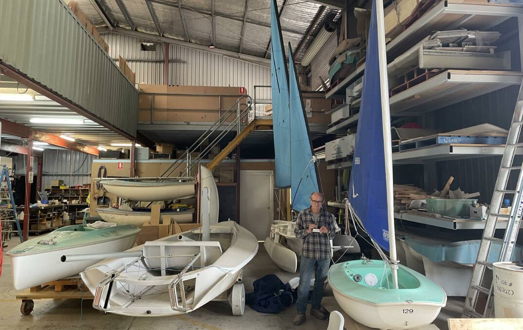 SHOALHAVEN BASE: Hansa Sailing's workshop in South Nowra where the magic happens. Picture: Sam Baker. 