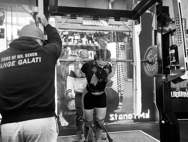 FOCUS: Chantelle Gauci (pictured) preparing her lift. Picture: Supplied.