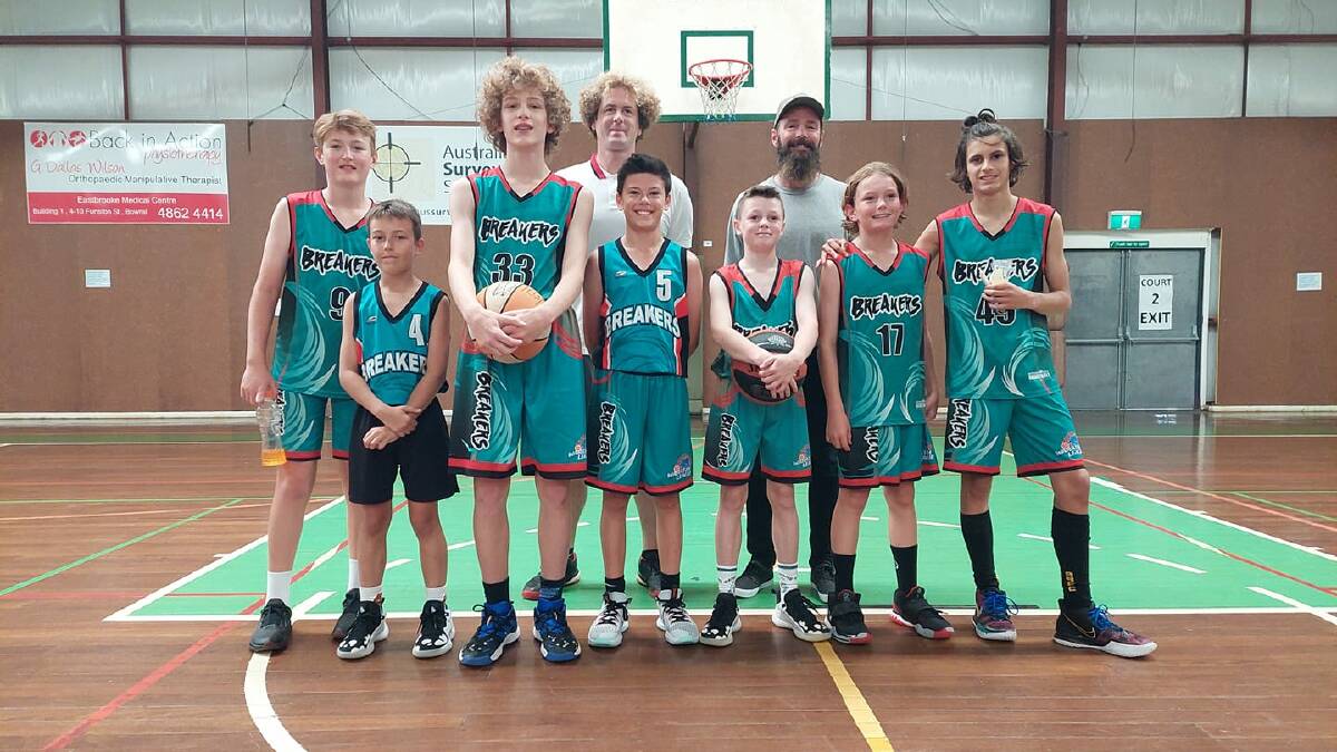 YOUNG GUNS. The U14 Breakers had a strong weekend showing off their skills on the Moss Vale hardwood. Picture: Supplied. 